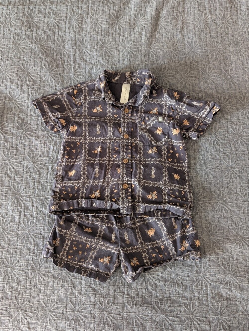 Cotton Matching Shorts Set